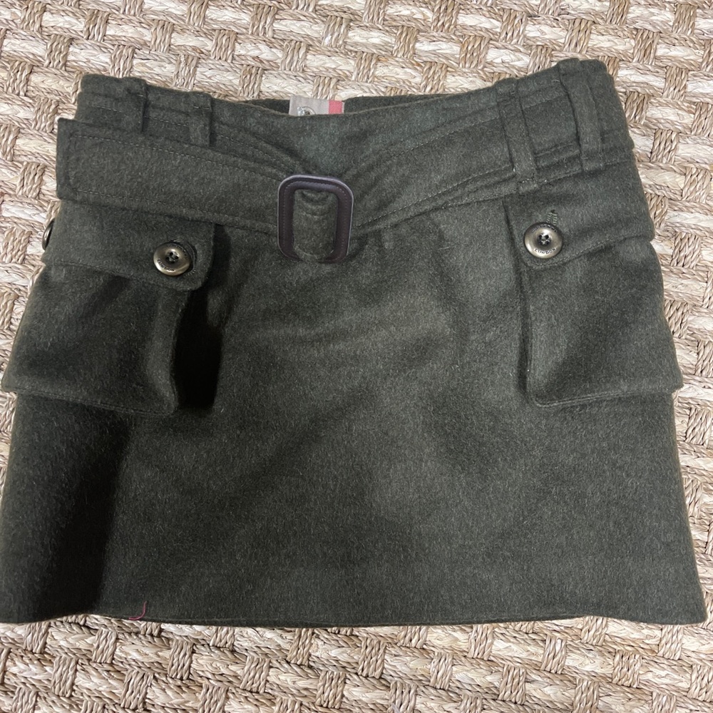 Burberry Children Girls Wool/Cashmere Skirt Adjustable Waist Lined Sz 7 Y/122 Cm